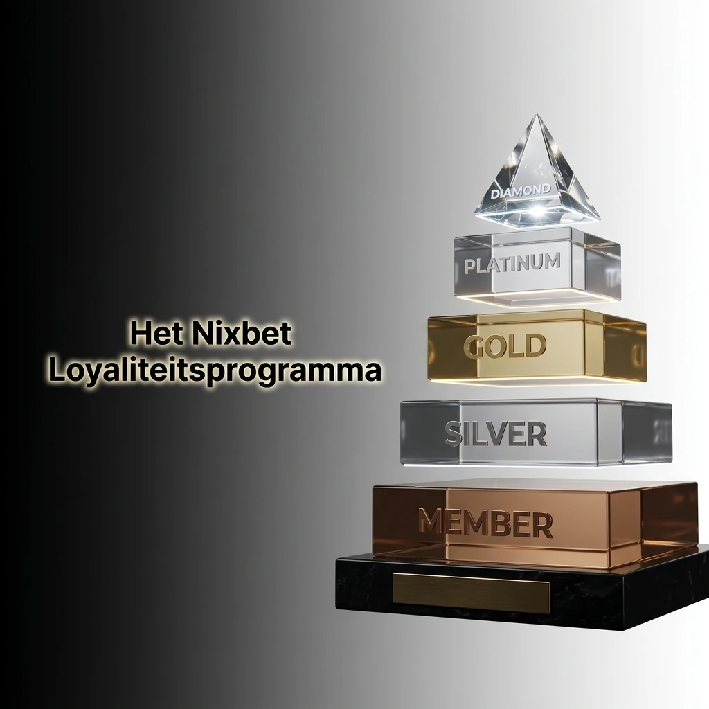 Nixbet loyaliteitsprogramma met niveaus Bronze tot VIP, punten sparen en inwisselen voor exclusieve beloningen