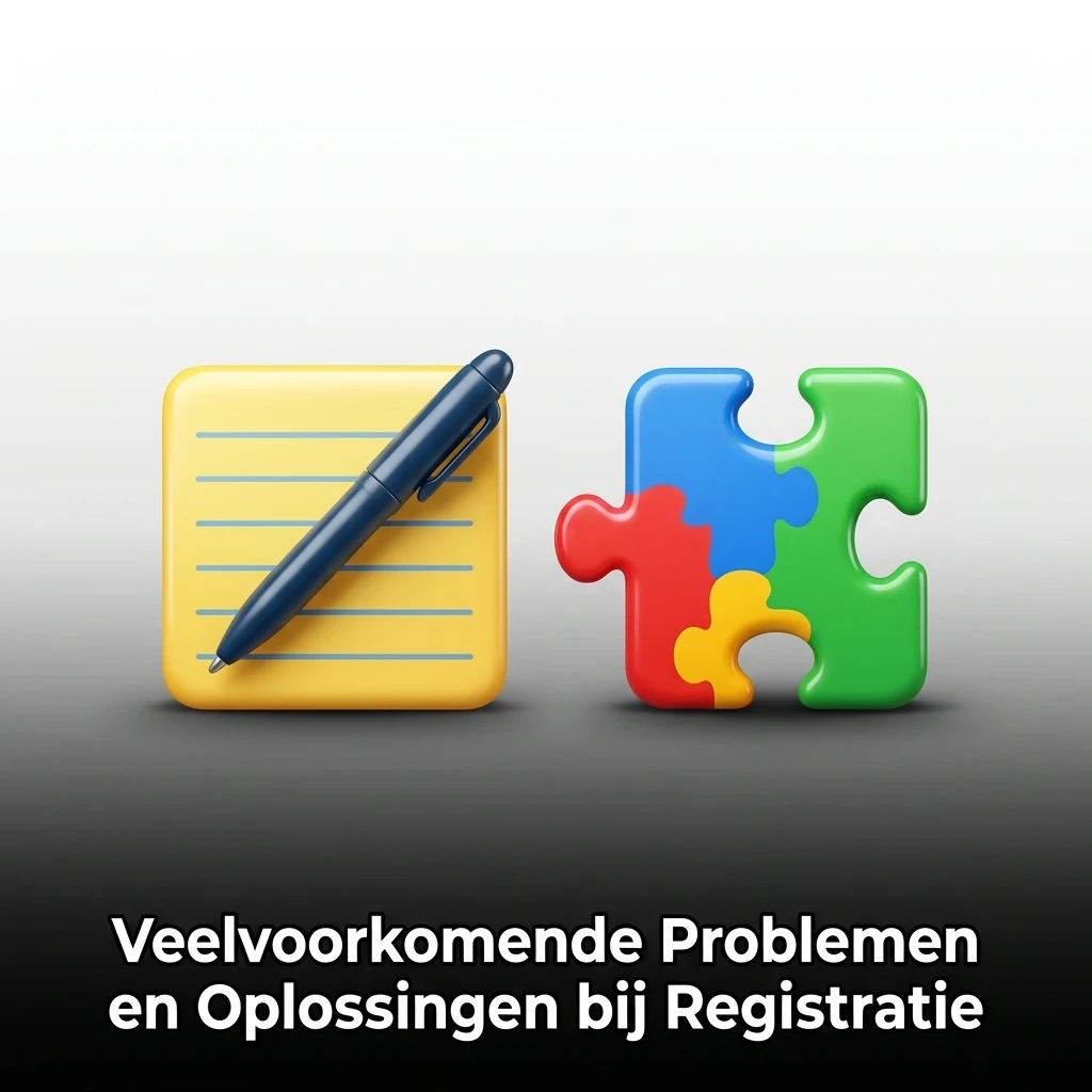 Overzicht veelvoorkomende registratieproblemen en oplossingen zoals verificatiecodes, e-mailbevestiging en geblokkeerde accounts