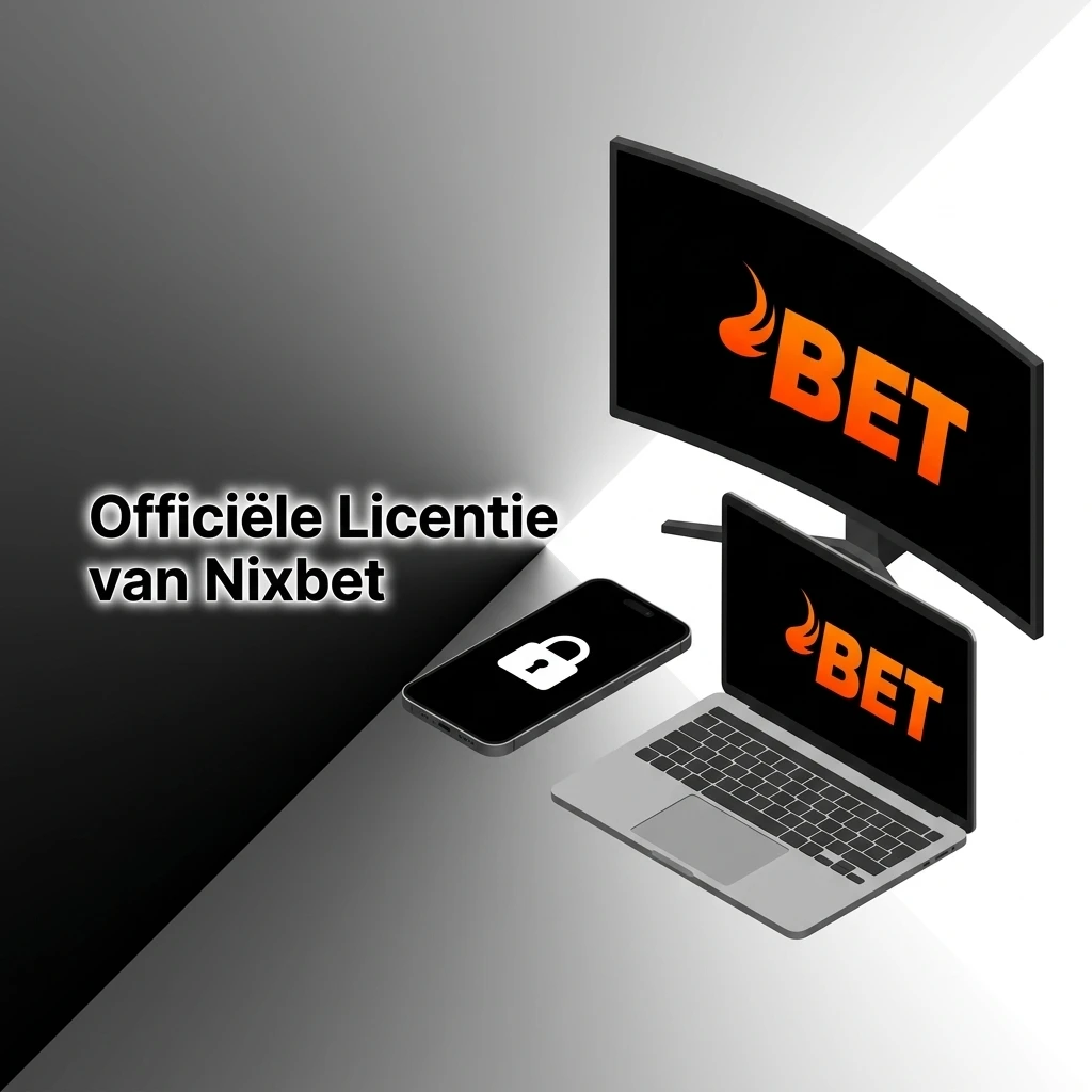 Officiële gokvergunning van Nixbet met licentiegegevens voor Nederlandse spelers zichtbaar op website