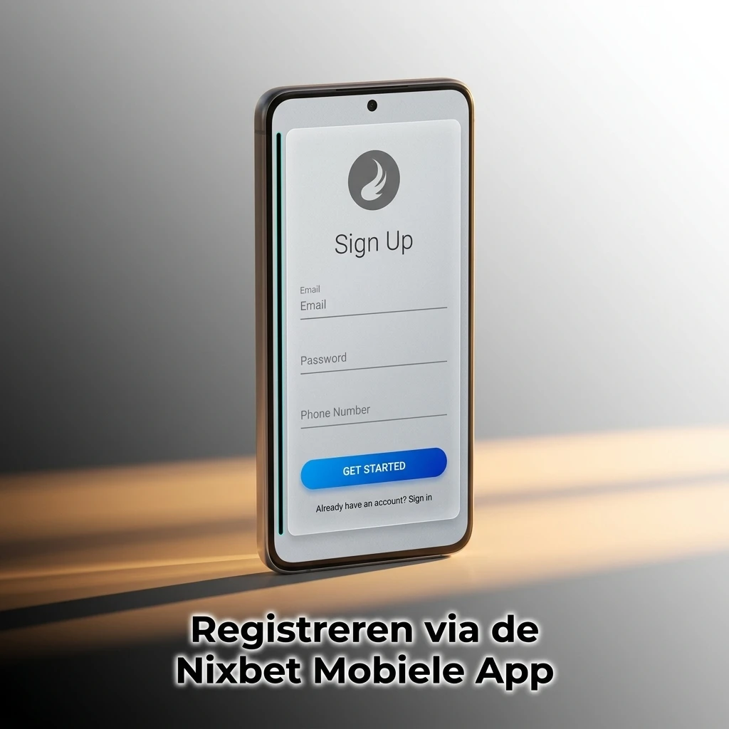 Nixbet mobiele app registratie stappen op smartphone voor iOS en Android gebruikers